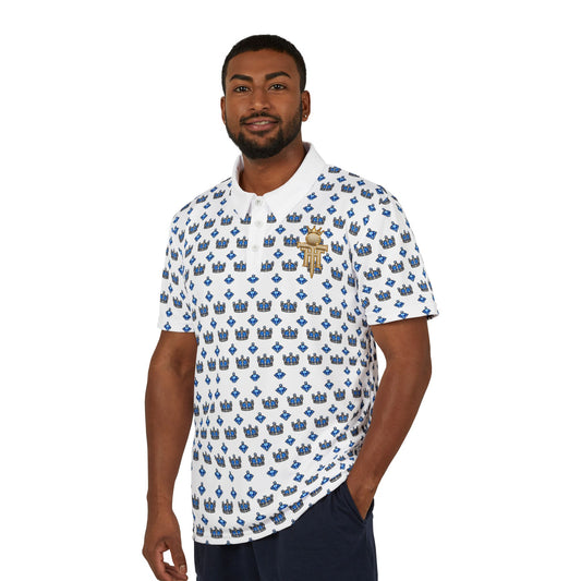 Crown & Diamond Polo – Blue