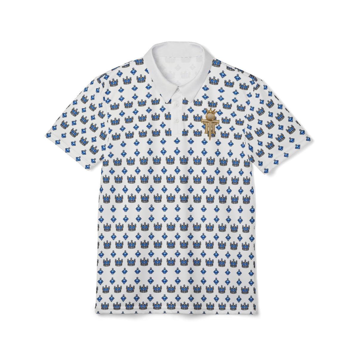 Crown & Diamond Polo – Blue